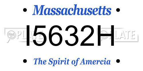 I5632H Massachusetts License Plate