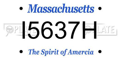 I5637H Massachusetts License Plate