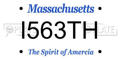 I563TH Massachusetts License Plate