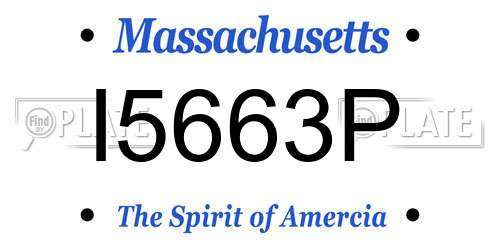 I5663P Massachusetts License Plate