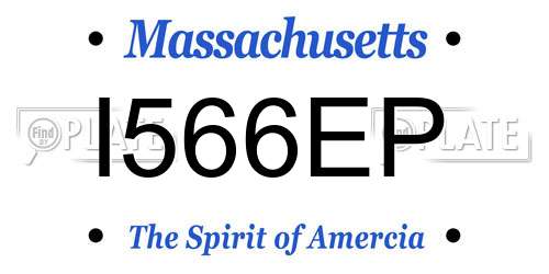 I566EP Massachusetts License Plate
