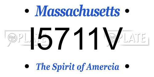 I5711V Massachusetts License Plate