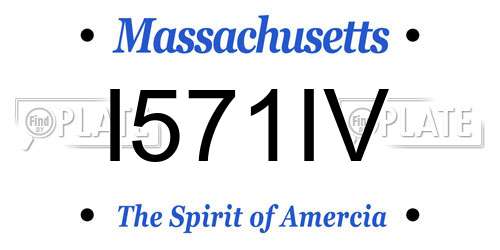 I571IV Massachusetts License Plate