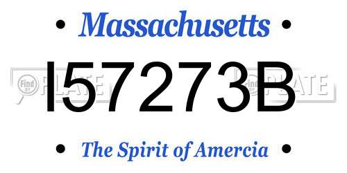 I57273B Massachusetts License Plate