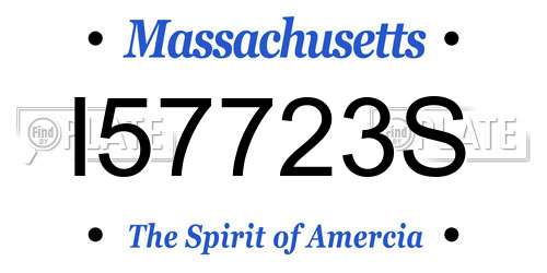 I57723S Massachusetts License Plate