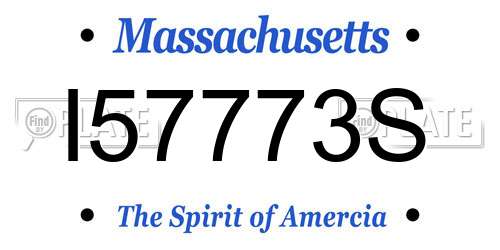 I57773S Massachusetts License Plate