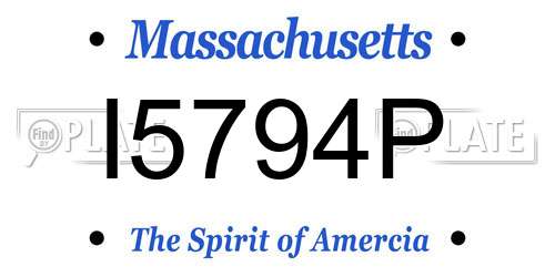 I5794P Massachusetts License Plate