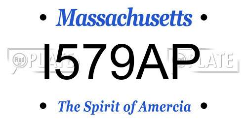 I579AP Massachusetts License Plate