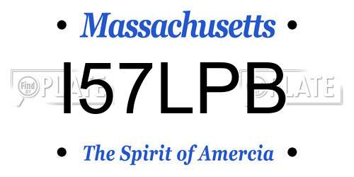 I57LPB Massachusetts License Plate
