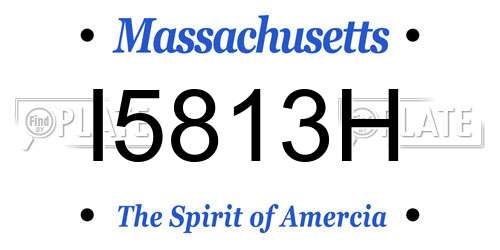I5813H Massachusetts License Plate