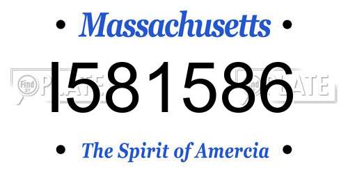 I581586 Massachusetts License Plate