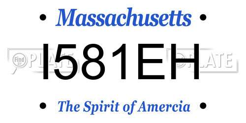 I581EH Massachusetts License Plate