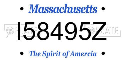 I58495Z Massachusetts License Plate
