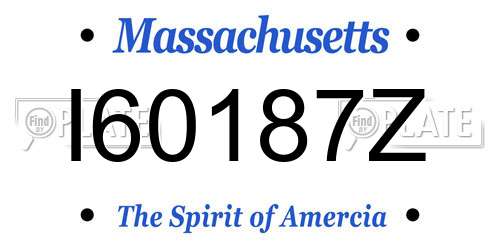I60187Z Massachusetts License Plate