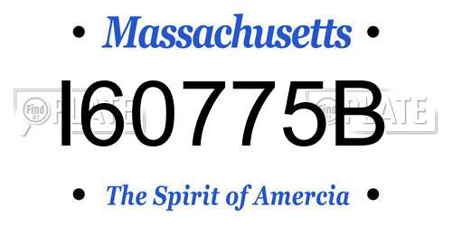 I60775B Massachusetts License Plate