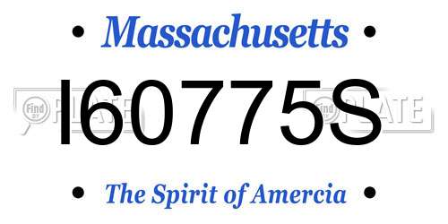 I60775S Massachusetts License Plate