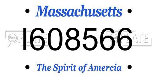 I608566 Massachusetts License Plate