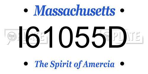 I61055D Massachusetts License Plate