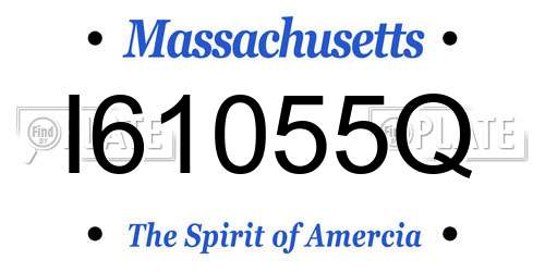 I61055Q Massachusetts License Plate