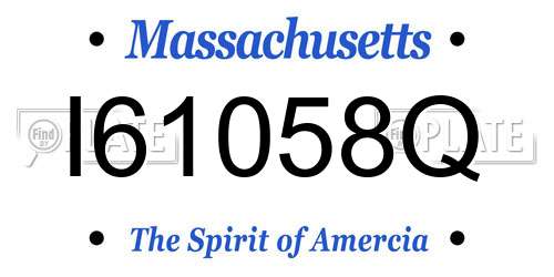 I61058Q Massachusetts License Plate