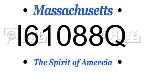 I61088Q Massachusetts License Plate