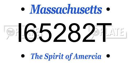I65282T Massachusetts License Plate