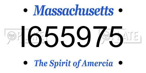 I655975 Massachusetts License Plate