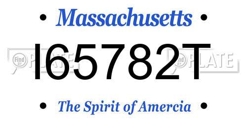 I65782T Massachusetts License Plate