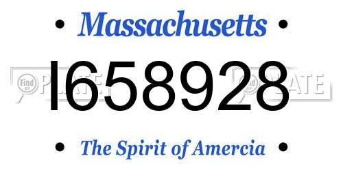 I658928 Massachusetts License Plate