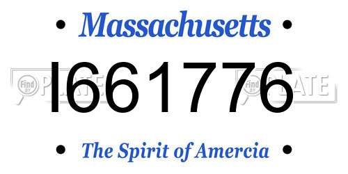 I661776 Massachusetts License Plate