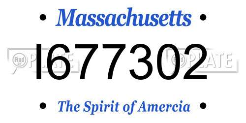 I677302 Massachusetts License Plate