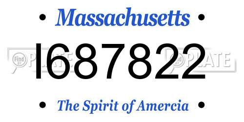 I687822 Massachusetts License Plate