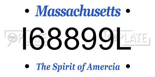 I68899L Massachusetts License Plate