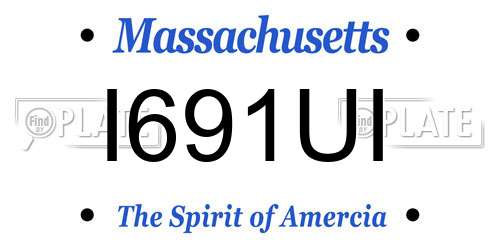 I691UI Massachusetts License Plate