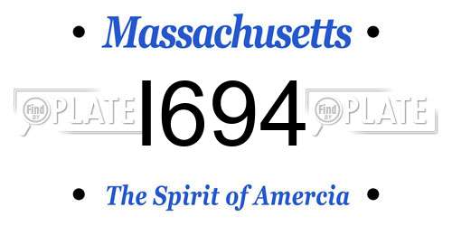 I694 Massachusetts License Plate