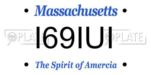 I69IUI Massachusetts License Plate