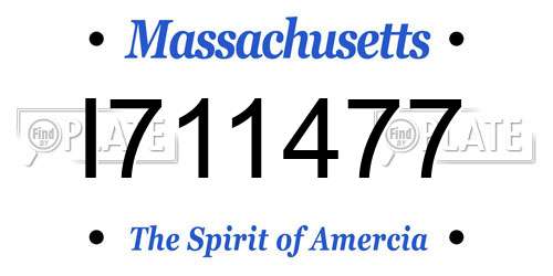 I711477 Massachusetts License Plate