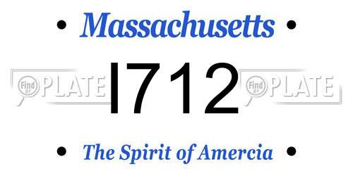 I712 Massachusetts License Plate