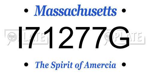 I71277G Massachusetts License Plate