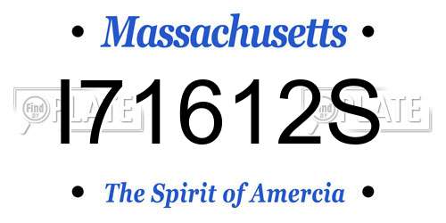 I71612S Massachusetts License Plate