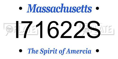 I71622S Massachusetts License Plate