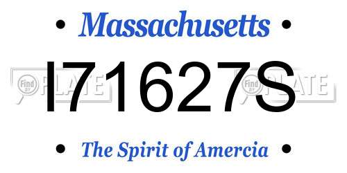I71627S Massachusetts License Plate