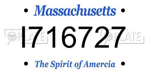 I716727 Massachusetts License Plate