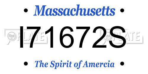 I71672S Massachusetts License Plate