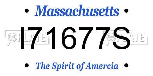 I71677S Massachusetts License Plate