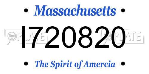 I720820 Massachusetts License Plate