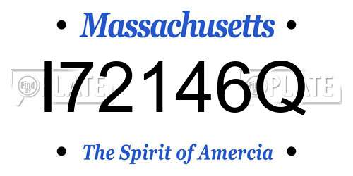 I72146Q Massachusetts License Plate