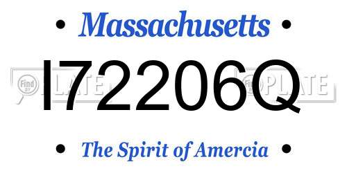 I72206Q Massachusetts License Plate