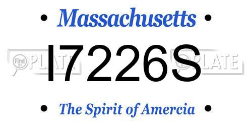 I7226S Massachusetts License Plate