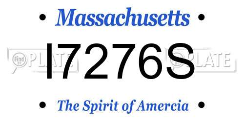 I7276S Massachusetts License Plate